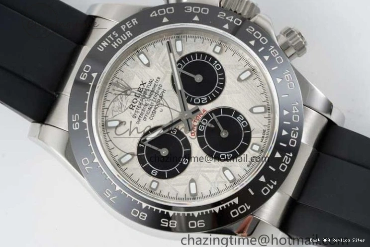 Good Copy Rolex Watches Oysterflex 116519 on 1:1 Best Edition Strap 2269 Rubber ZeroBulk SA Daytona Dial QF Meteorite 0116